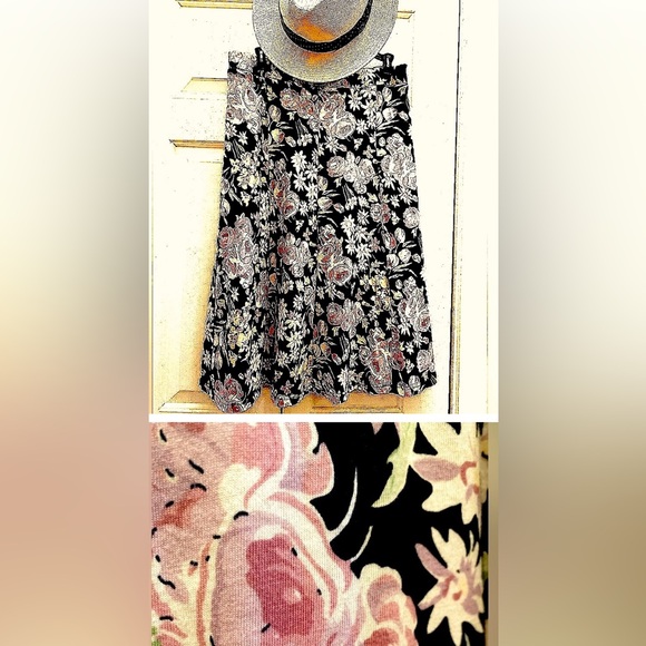 ๐2/$25๐ Chaps floral midi skirt S-M - Picture 1 of 5